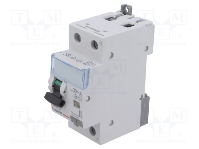 RCBO breaker; Inom: 10A; Ires: 30mA; Max surge current: 250A; 400V