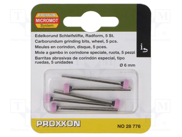 Grindingstone; Ø: 6mm; Ø: 2.35mm; 5pcs.