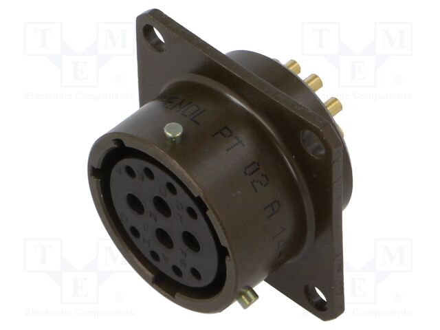 Connector: circular; socket; female; PT/451; 7.5A,13A; 600V; olive