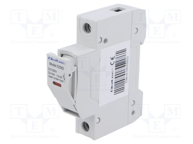 Fuse holder; 10x38mm; for DIN rail mounting; 30A; Poles: 1; 1kVDC