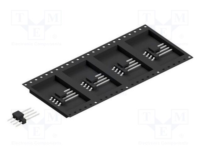 Connector: pin strips; pin header; male; PIN: 4; 2.54mm; SMT; 1x4