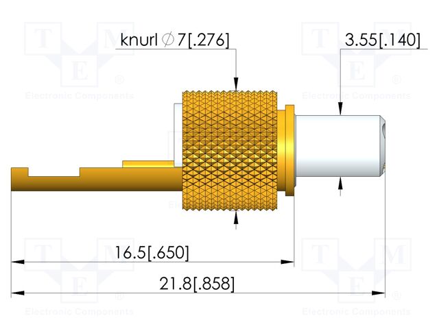 Test plug; HFS-821; 21.8mm; test needles; 100Ω; plug