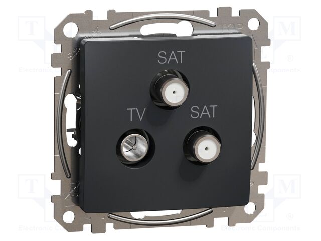 TV-SAT-SAT socket ending; IP20; anthracite; Sedna; Illumin: none