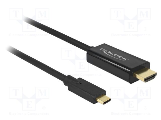 Cable; HDMI plug,USB C plug; HDMI 2.0,High Speed + Ethernet