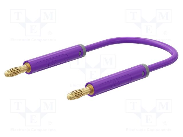 Test lead; 60VDC; 30VAC; 19A; banana plug 4mm,both sides; Len: 2m