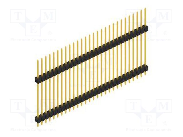 Connector: pin strips; pin header; male; PIN: 28; 2.54mm; THT; 1x28