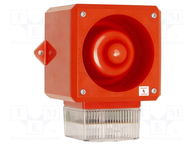 Signaller: lighting-sound; siren,flashing light; IP65; -25÷55°C