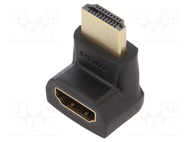 Adapter; HDMI socket 270°,HDMI plug; Colour: black