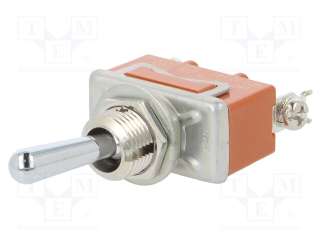 Switch: toggle; Pos: 2; SPST; ON-OFF; 15A/250VAC; 15A/30VDC