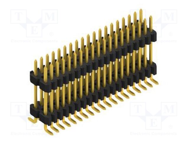 Connector: pin strips; pin header; male; PIN: 38; 1.27mm; SMT; 2x19