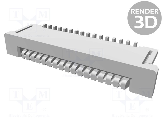 Connector: FFC (FPC); vertical; PIN: 16; ZIF; SMT; 1A; silver plated
