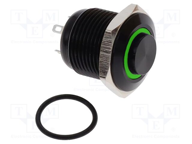 Switch: vandal resistant; SPST-NO; 2A/48VDC; IP65; OFF-(ON); Ø16mm