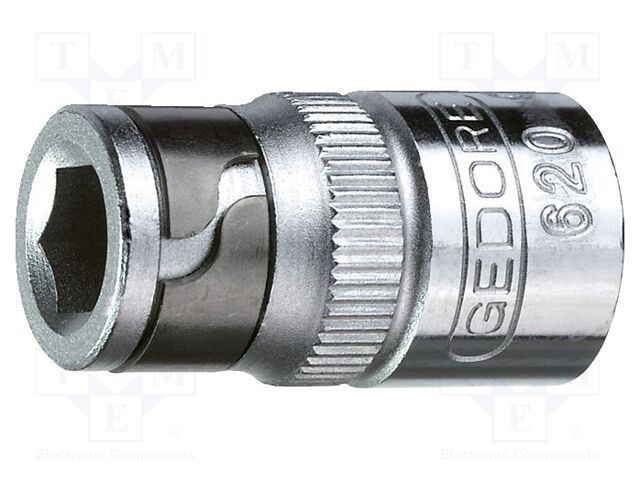 Adapter; socket spanner; square,hexagonal; HEX 1/4"; 1/4"; 23mm