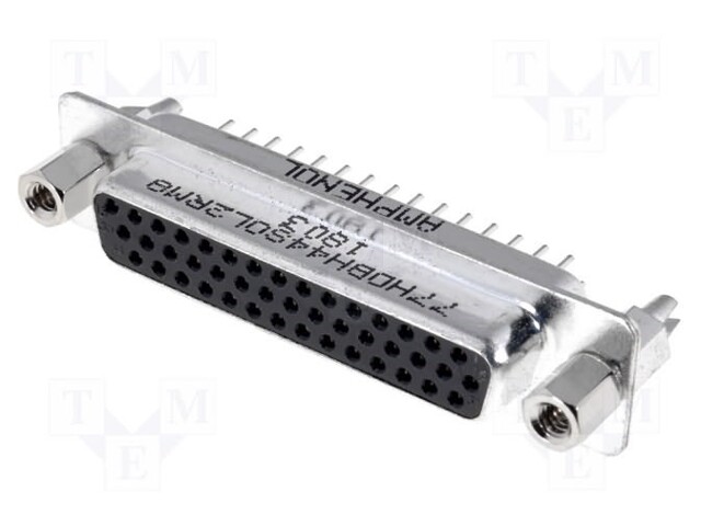 D-Sub HD; PIN: 44; socket; female; with threaded screw; straight