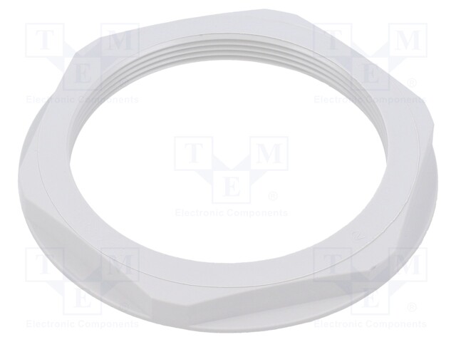 Nut; M63; polyamide; UL94V-2; 75mm; light grey; -20÷100°C