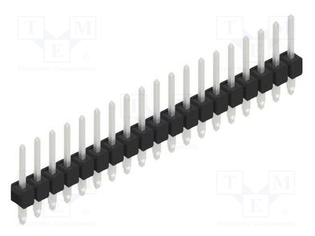 Connector: pin strips; pin header; male; PIN: 19; 2.54mm; THT; 1x19