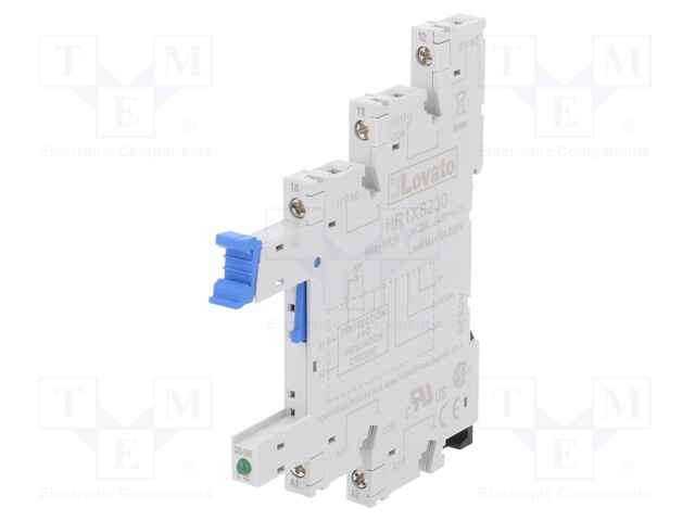 Socket; PIN: 5; 10A; 250VAC; Mounting: DIN; Series: HR10,HR20