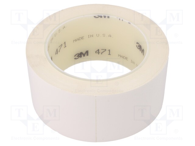 Tape: marking; W: 50mm; L: 33m; Colour: white; D: 0.13mm; 2.5N/cm; 130%