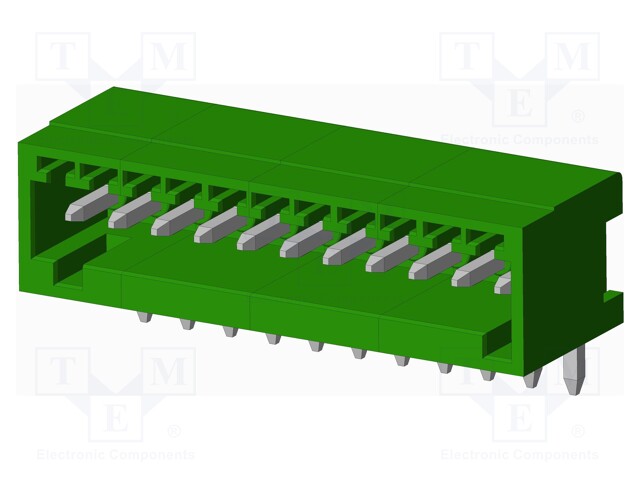 Connector: pluggable terminal block; socket; male; angled; THT