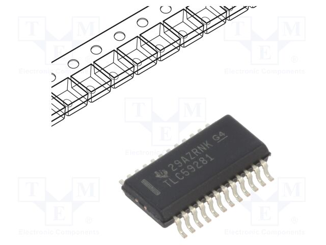 Led Driver, 16 Outputs, Constant Current, 3V-5.5V in,35mA out, SSOP-24