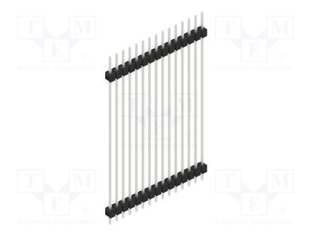 Connector: pin strips; pin header; male; PIN: 15; 2.54mm; THT; 1x15