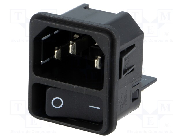 Connector: AC supply; socket; male; 12A; 250VAC; IEC 60320
