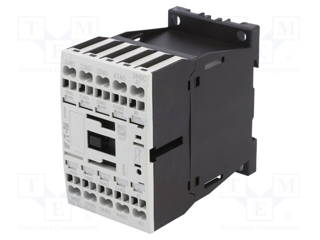 Contactor: 4-pole; NO x4; 24VDC; 4A; DIN; DILA-40; spring clamps