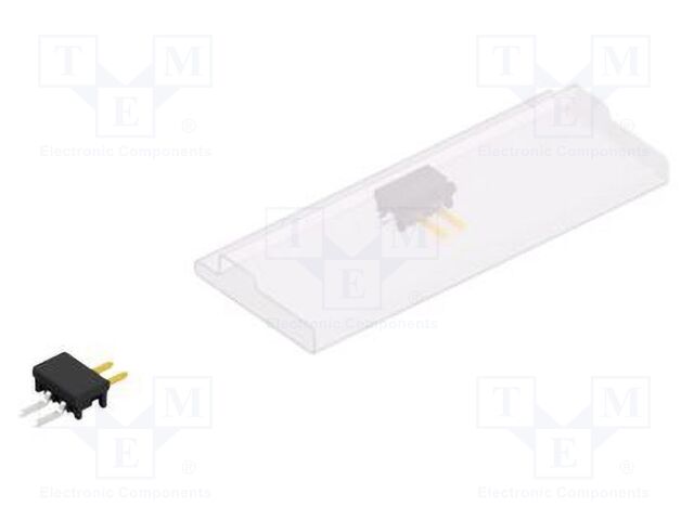 Connector: pin strips; pin header; male; PIN: 2; 2.54mm; SMT; 1x2