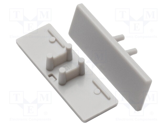 Cap for LED profiles; grey; ABS; Application: BACK10