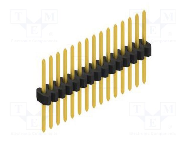 Connector: pin strips; pin header; male; PIN: 15; 1.27mm; THT; 1x15
