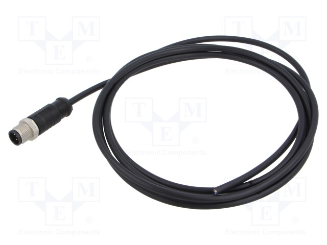 Connector: M12; plug; male; straight; Plating: gold-plated; cables