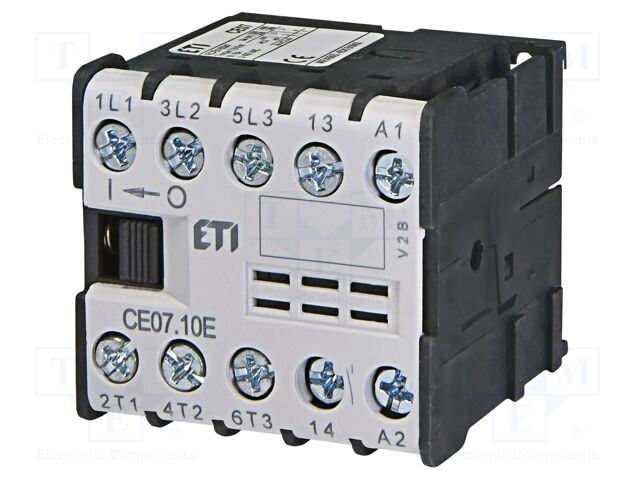 Contactor: 4-pole; NO x4; 24VAC; 7A; DIN,on panel; CE; -25÷55°C