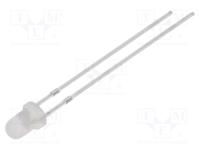 LED; orange; 3mm; 150÷220mcd; 60°; Front: convex; 2.1÷2.6VDC; round