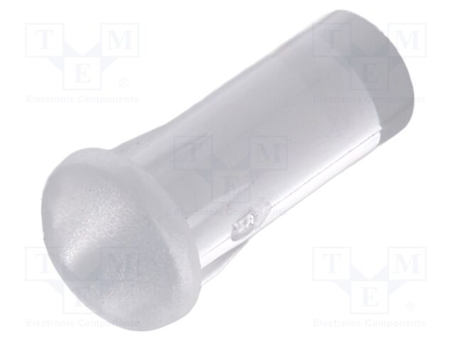 Fiber for LED; Ø5mm; L: 10.3mm; round; Front: convex; straight