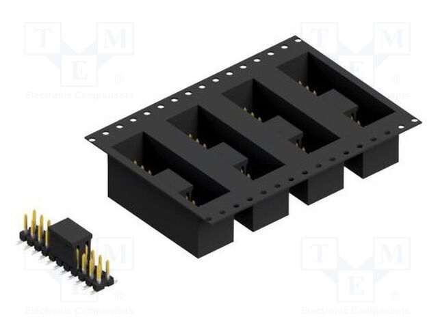 Connector: pin strips; pin header; male; PIN: 22; 2.54mm; SMT; 2x11