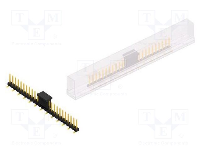 Connector: pin strips; pin header; male; PIN: 25; 2.54mm; SMT; 1x25