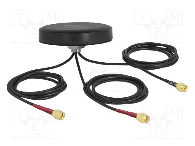 Antenna; GSM,LTE,UMTS,inner,external; black; SMA x3; screw; male