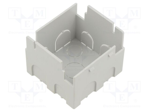 Enclosure: junction box; 55mm; plaster embedded; plastic; grey