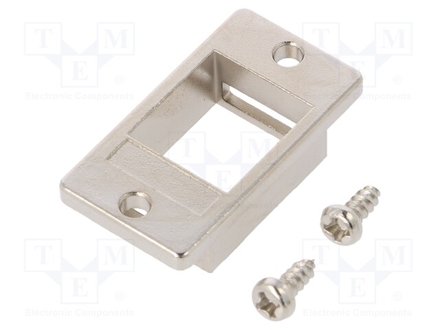 Housing; shielded,Keystone; Colour: metallic; for panel mounting