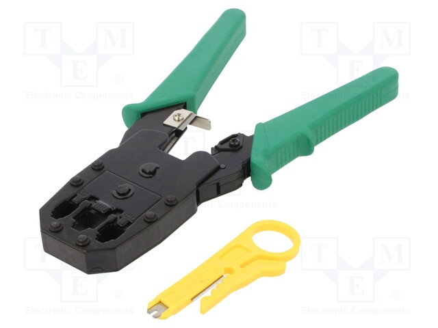 Tool: for RJ plug crimping