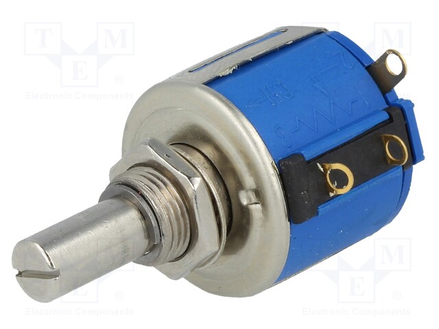 Potentiometer: shaft; multiturn; 5kΩ; 1.5W; ±5%; 6.35mm; linear