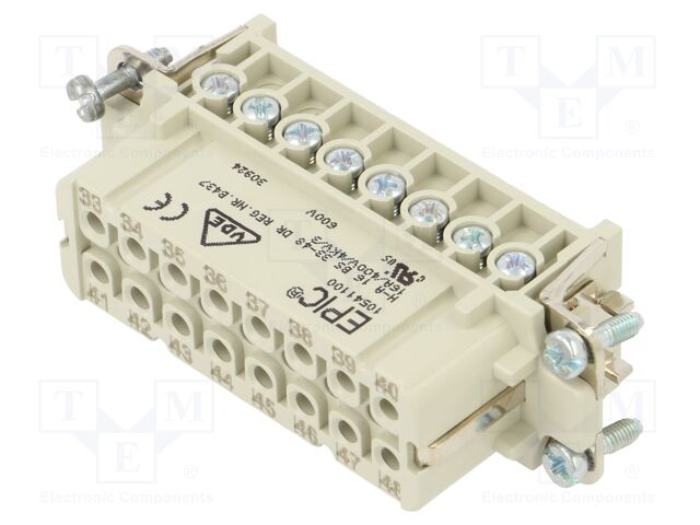 Connector: HDC; contact insert; female; EPIC H-A; PIN: 16; 16+PE