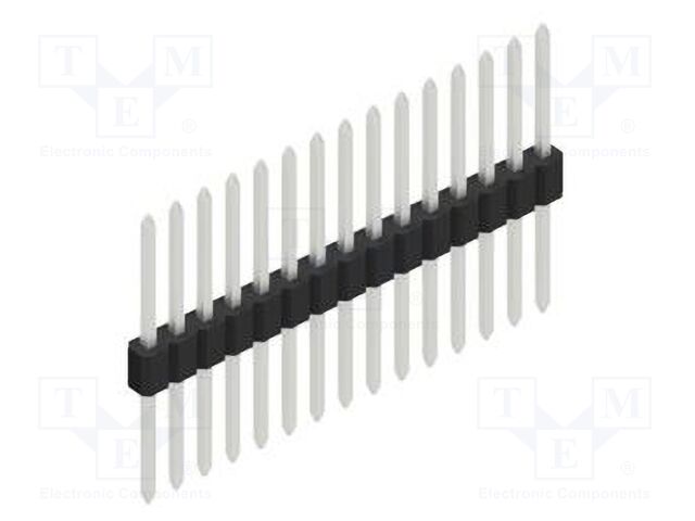 Connector: pin strips; pin header; male; PIN: 15; 1.27mm; THT; 1x15