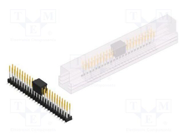 Connector: pin strips; pin header; male; PIN: 48; 2.54mm; SMT; 2x24