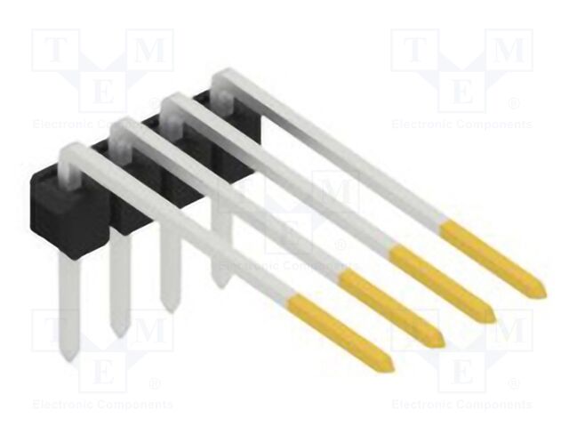 Connector: pin strips; pin header; male; PIN: 4; 2.54mm; THT; 1x4