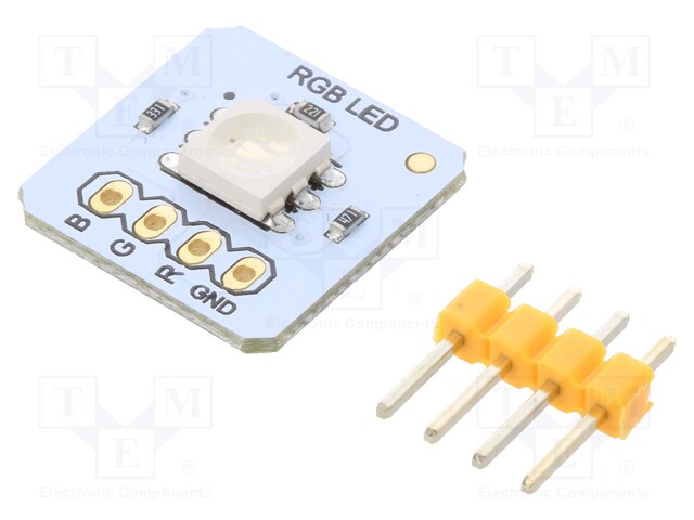 Module: LED; 3.3÷5VDC; 15x15mm; Colour: RGB; Case: 5050