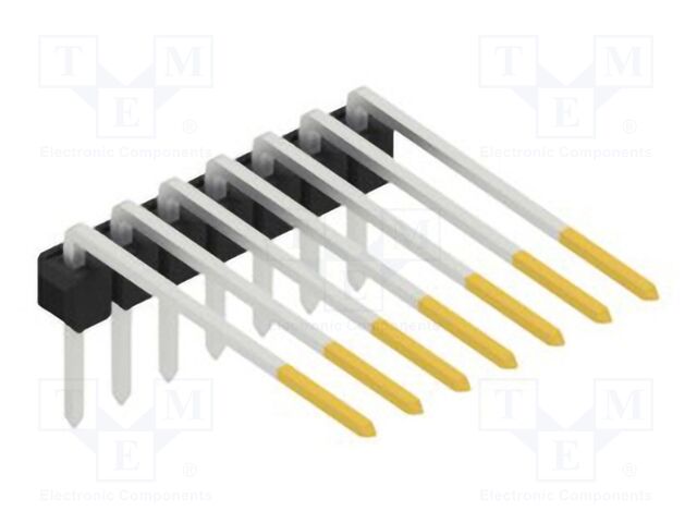 Connector: pin strips; pin header; male; PIN: 7; 2.54mm; THT; 1x7