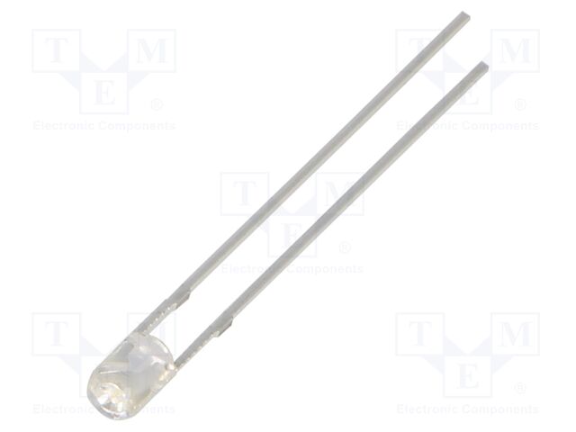LED; green; 3mm; 5800÷7000mcd; 60°; Front: convex; 2.9÷3.4VDC