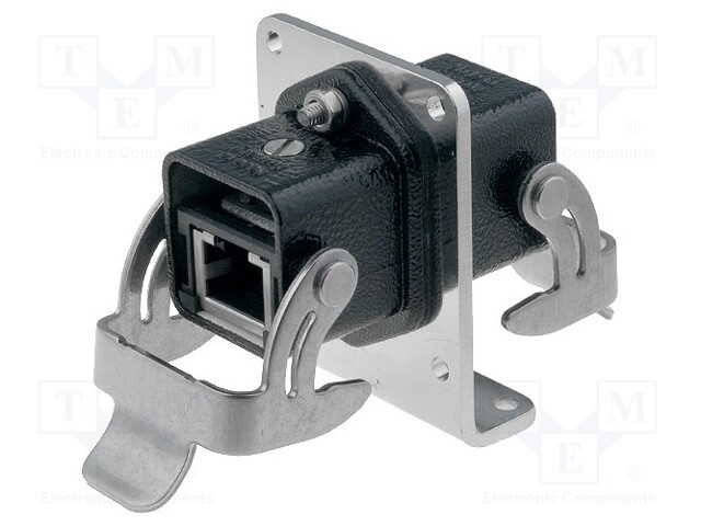 Coupler; Han; RJ45 socket x2; Enclos.mat: aluminium alloy