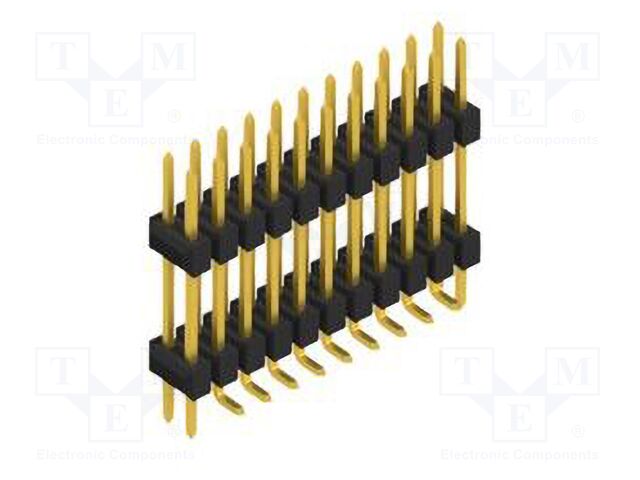 Connector: pin strips; pin header; male; PIN: 22; 2.54mm; SMT; 2x11